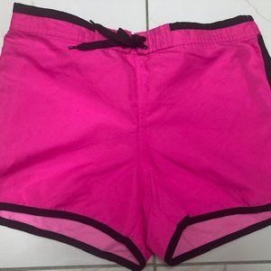 Girls OP black pink swim board shorts XL 14/16
